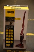 A new Zanussi Red Handy Go 2 in 1, 95W, 0.55L rechargeable cordless vacuum cleaner (ZANDX75).