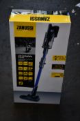 A new Zanussi blue Z8 Complete Clean cordless rechargeable 400W, 0.05L foldable vacuum cleaner (