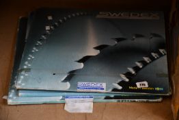 Three as new Swedex N2EAM10 450mm 144 teeth circular saw blades (Triple chip negative for