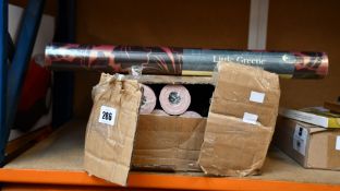 Fourteen rolls of Little Greene Révolution wallpaper - Bonaparte 1850 in Red Gold.