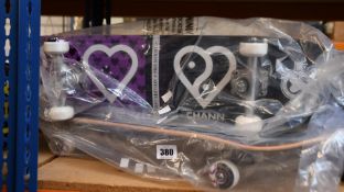 Two as new 'The Heart Supply Classified Pro 1' skateboards (Planet heart Complete Purple 7.75