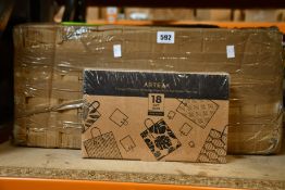 Sixteen packs of as new Arteza Premium gift bags (18 gift bags per pack).