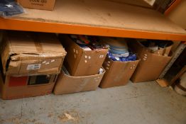 A large quantity of miscellaneous items to include stationery, Greys Klip-Lock boxes, electrical