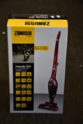 A new Zanussi Red Handy Go 2 in 1, 95W, 0.55L rechargeable cordless vacuum cleaner (ZANDX75).