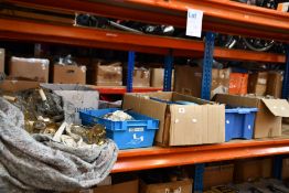 A quantity of crockery to include bowls, cups, plates, vases and a chandelier.