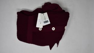 An as new L.K.Bennett Singer midi dress in burgundy (Size 12).