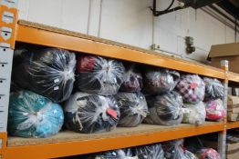 Twelve bags of pre-owned clothing and related items.