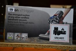 A boxed as new Dyson v7 trigger hand held vacuum (Box factory sealed).