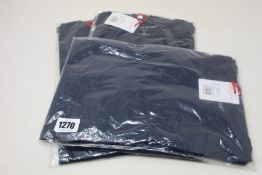 Three men's as new Derek Rose London navy long sleeve T-shirts (M - RRP £100 each).