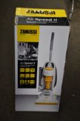 A new Zanussi Air Speed ll bagless cyclonic upright vacuum cleaner (ZAN2020UR).