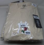 Twelve as new 47 Brand New York Yankees embroidered T-shirts in jet natural (All M).