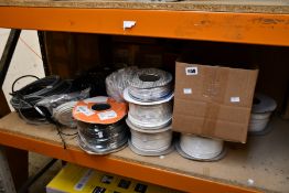 A quantity of cables, wires and related items.