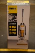 A new Zanussi Air Speed ll bagless cyclonic upright vacuum cleaner (ZAN2020UR).