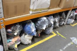 Twelve bags of pre-owned clothing and related items.