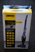 A new Zanussi Blue Handy Go 2 in 1, 95W, 0.55L rechargeable cordless vacuum cleaner (ZANDX75).