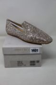 A pair of as new Jimmy Choo Wheel ballet pink loafers (EU 39).
