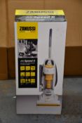 A new Zanussi Air Speed ll bagless cyclonic upright vacuum cleaner (ZAN2020UR).