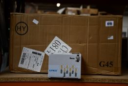 Forty five boxes of six as new LVWIT 4W P45 Bayonet Small LED Golf Filament Bulbs.