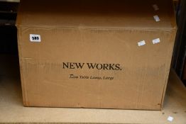 A New Works Kizu large table lamp in White acrylic/marble.