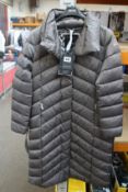 A women's as new Geox Respira Chloo long coat (Size 46).