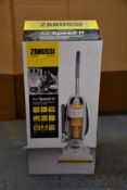 A new Zanussi Air Speed ll bagless cyclonic upright vacuum cleaner (ZAN2020UR).