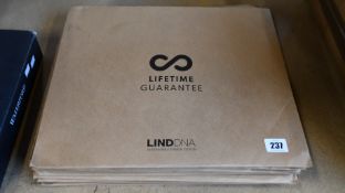 Eleven as new LIND DNA 4-Set Leather Table Mats in various styles to include Nupo Square and Hippo