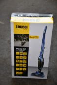 A new Zanussi Blue Handy Go 2 in 1, 95W, 0.55L rechargeable cordless vacuum cleaner (ZANDX75).