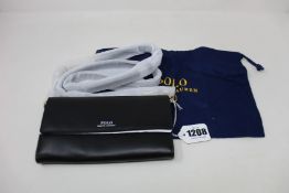 An as new Ralph Lauren black leather chain wallet.