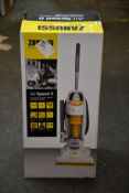 A new Zanussi Air Speed ll bagless cyclonic upright vacuum cleaner (ZAN2020UR).