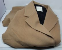 An as new Bouguessa Osa long coat in light camel (No size).