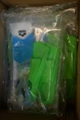 Five pairs of as new Arena Powerfin Hook Swim Training Fins (Various sizes).