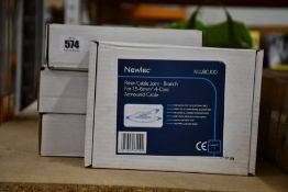 Seven boxed as new Newlec Resin Cable Joints NLUBCJ00 (Branch for 1.5-6mm 4-core armoured cables).