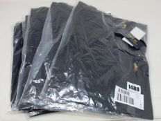 Five as new Ralph Lauren black T-shirts (2 x M, 2 x L, 1 x XL - RRP £40 each).
