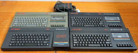 COLLECTION ONLY: Four pre-owned Sinclair vintage computers; 2 x ZX 128K Spectrum +2 A with one power