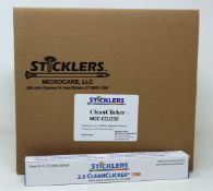 Ten boxed as new Sticklers CleanClicker 2.5mm Fibre Optic Connector Cleaners (P/N: MCU-CCU250).