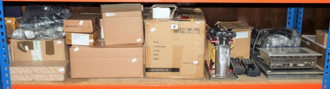 COLLECTION ONLY: A quantity of assorted as new and pre-owned components, cables and industrial