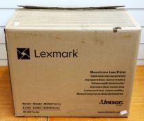 A boxed as new Lexmark M1246 Mono Laser Printer in Black (Box opened).
