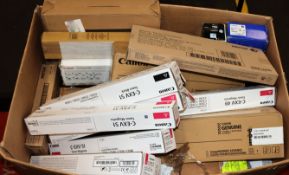 COLLECTION ONLY: A quantity of assorted as new printer cartridges and related items.