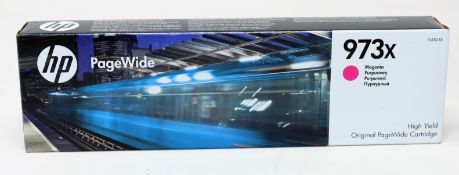 Eighteen boxed as new HP 973X High Yield Magenta Original PageWide Cartridges (Boxes sealed.