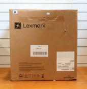 A boxed as new Lexmark MX522adhe A4 Mono Multifunction Laser Printer (Box opened).