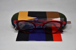 A pair of as new Anne & Valentin glasses frames with case.