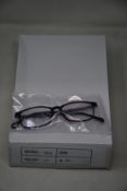 Twelve pairs of as new B Ultem H66036 glasses frames.