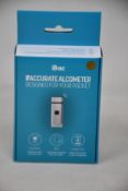 Two boxed as new iBac accurate pocket smart breathalysers.