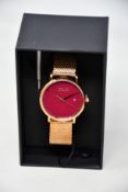 A women's as new Coluri Kahlo watch in scarlet (RRP £139).