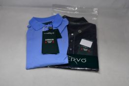 Four women's as new Chevro Arsie long sleeve golf polos (2 x UK 8, 2 x UK 12).