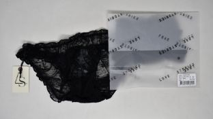 Twelve pairs of as new Love Stories Lolita Lace briefs in black (Sizes 1, 2, 3, 4 - RRP £27 each).