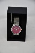 A women's as new Coluri Kahlo watch in scarlet (RRP £139).
