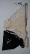 Eleven pairs of as new Love Stories Wild Rose briefs in sand (Assorted sizes).