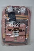 Four as new Seventeen London Wimbledon backpacks in pink/grey (RRP £40 each).
