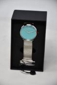 A women's as new Coluri Kahlo watch in turquoise (RRP £139).
